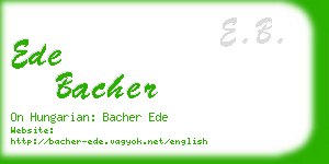 ede bacher business card
